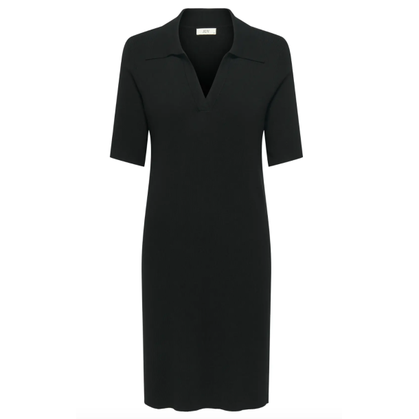 JACQUELINE de YONG JDYBLOOM POLO DRESS BLACK