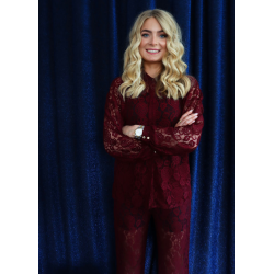 LIBERT ESSENTIEL LACY LACE PANTS BORDEAUX