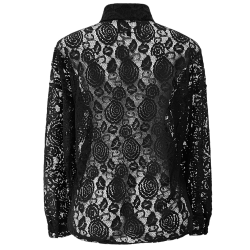 LIBERT ESSENTIEL LACY LACE SHIRT BLACK