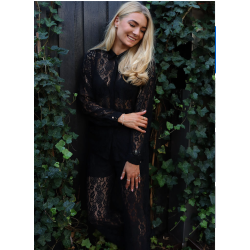 LIBERT ESSENTIEL LACY LACE SHIRT BLACK