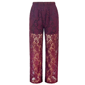 LIBERT ESSENTIEL LACY LACE PANTS BORDEAUX