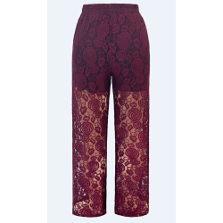 LIBERT ESSENTIEL LACY LACE PANTS BORDEAUX