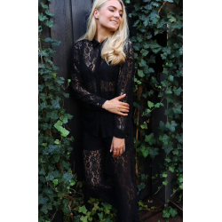 LIBERT ESSENTIEL LACY LACE PANTS BLACK