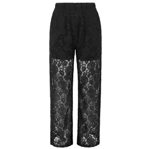 LIBERT ESSENTIEL LACY LACE PANTS BLACK