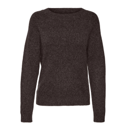 VERO MODA VMDOFFY O-NECK BLOUSE CHOCOLATE