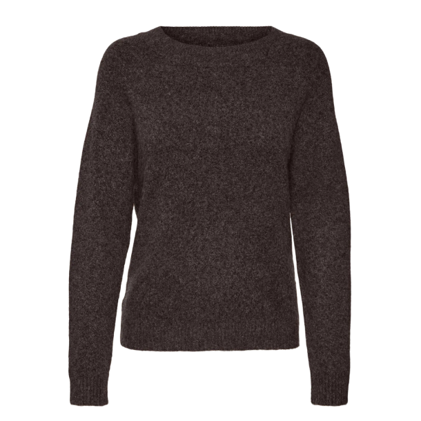 VERO MODA VMDOFFY O-NECK BLOUSE CHOCOLATE