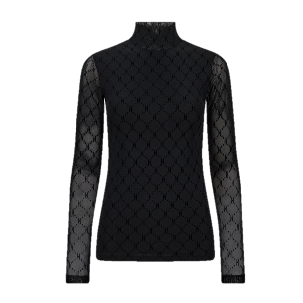 HYPE THE DETAIL LOGO MESH HIGH NECK BLACK