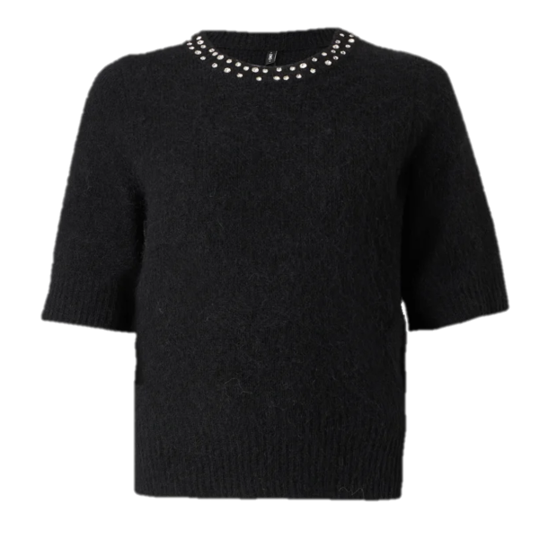 ONLY ONLRINA RHINESTONE KNIT BLACK