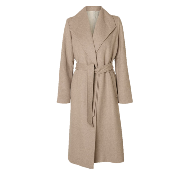 SELECTED FEMME SLFROSA WOOL BLEND COAT SAND