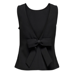 ONLY ONLGINIE LOOSE BOW TOP BLACK