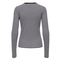 ONLY ONLELENE TOP STRIP NAVY