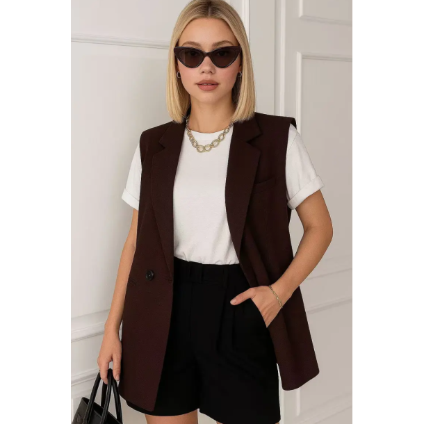 CONCEPT MATHILDE VEST BROWN