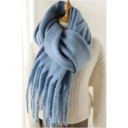 ISAKO LINEA SCARF LIGHT BLUE
