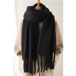 ISAKO LINEA SCARF BLACK