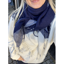 CONCEPT NIKITA SCARF NAVY/WHITE