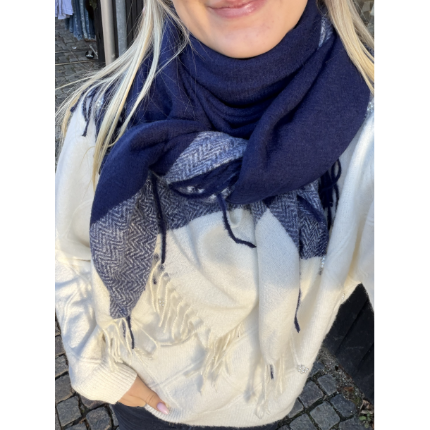CONCEPT NIKITA SCARF NAVY/WHITE