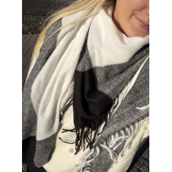 CONCEPT NIKITA SCARF BLACK/WHITE 