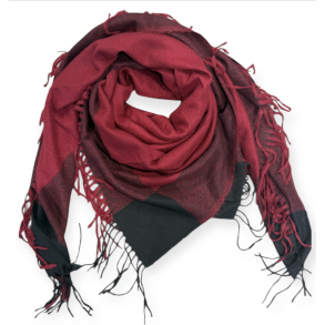CONCEPT SARAH CHECK SCARF BORDEAUX