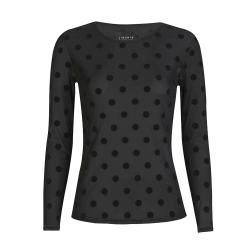 LIBERT ESSENTIEL MESH BLOUSE DOT BLACK