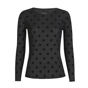 LIBERT ESSENTIEL MESH BLOUSE DOT BLACK