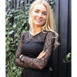 LIBERT ESSENTIEL LISA LACE BLOUSE BLACK