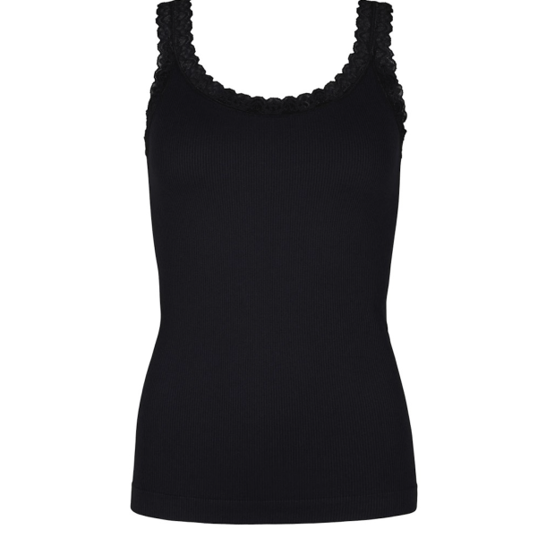 TIM &amp; SIMONSEN FRIDA RIB TOP BLACK
