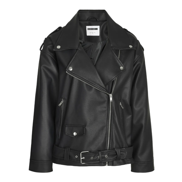 NOISY MAY NMPAULINA BIKER JACKET BLACK