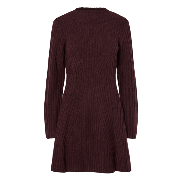Y.A.S YASDOLLY KNIT DRESS BORDEAUX
