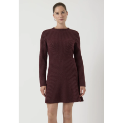 Y.A.S YASDOLLY KNIT DRESS BORDEAUX