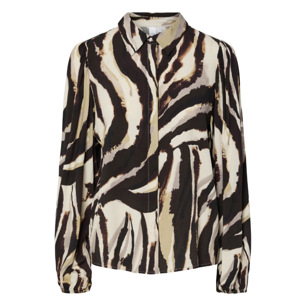 Y.A.S YASASINA SHIRT SANDSHELL/ZEBRA