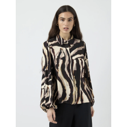 Y.A.S YASASINA SHIRT SANDSHELL/ZEBRA