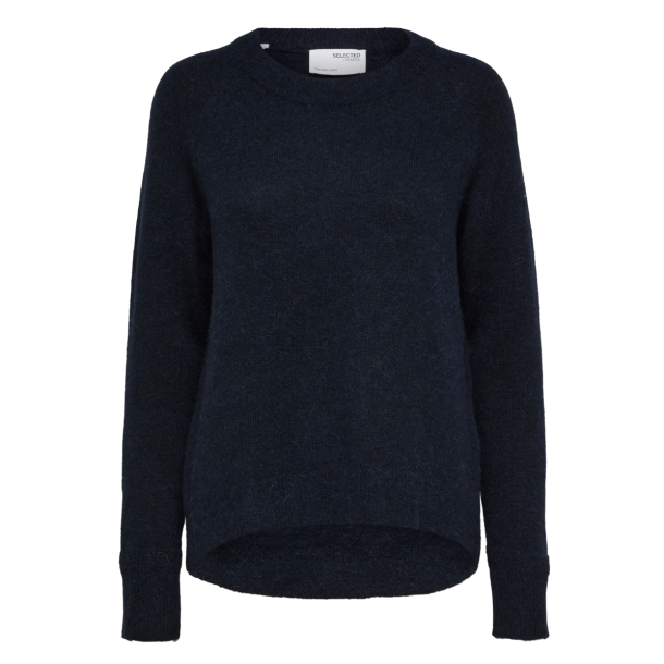 SELECTED FEMME SLFLULU KNIT O-NECK NAVY