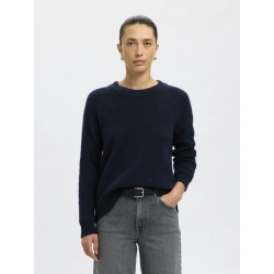 SELECTED FEMME SLFLULU KNIT O-NECK NAVY