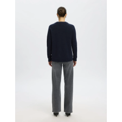 SELECTED FEMME SLFLULU KNIT O-NECK NAVY