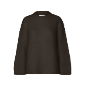 SELECTED FEMME SLFGABRIELLA KNIT O-NECK BROWN