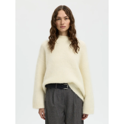 SELECTED FEMME SLFGABRIELLA KNIT O-NECK BIRCH