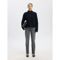 SELECTED FEMME SLFSIA ZIPPER CARDIGAN NAVY