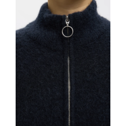 SELECTED FEMME SLFSIA ZIPPER CARDIGAN NAVY