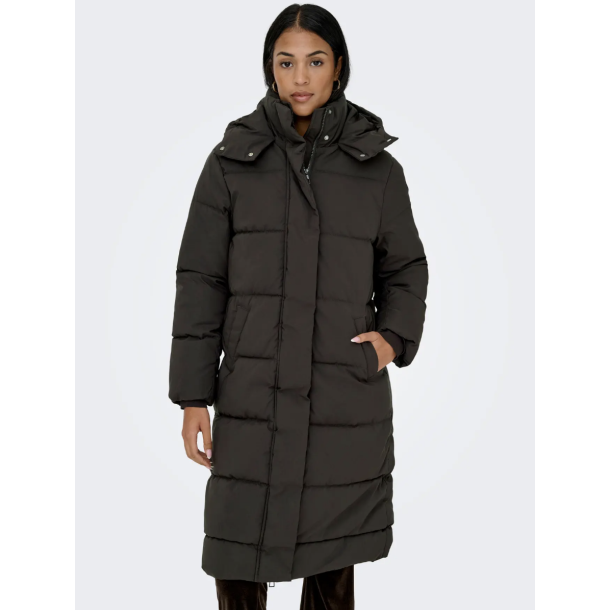 JACQUELINE de YONG JDYMAJA LONG PADDED JACKET BROWN