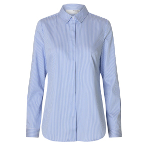 SELECTED FEMME SLFROMIE STRIPED SHIRT WHITE/BLUE