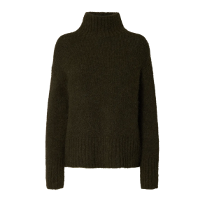 SELECTED FEMME SLFGABRIELLA KNIT HIGH NECK ARMY
