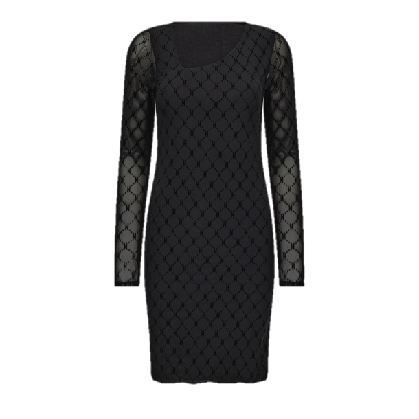 HYPE THE DETAIL MESH DRESS BLACK