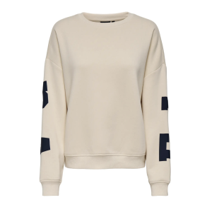 ONLY ONLSWEAT BACK/SLEEVE PRINT BIRCH