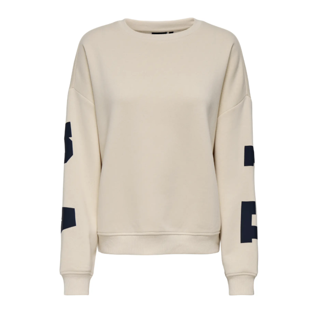 ONLY ONLSWEAT BACK/SLEEVE PRINT BIRCH