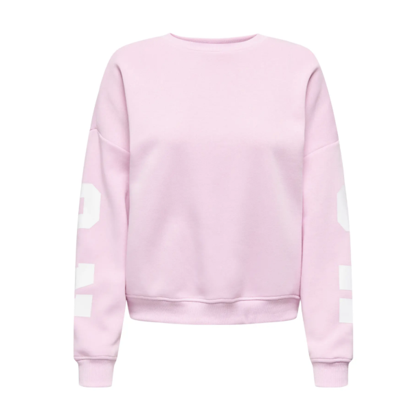 ONLY ONLSWEAT BACK/SLEEVE PRINT PINK