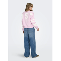 ONLY ONLSWEAT BACK/SLEEVE PRINT PINK