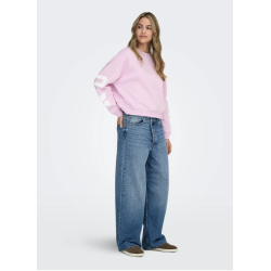 ONLY ONLSWEAT BACK/SLEEVE PRINT PINK