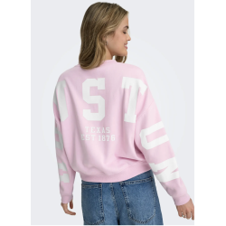 ONLY ONLSWEAT BACK/SLEEVE PRINT PINK