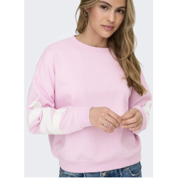 ONLY ONLSWEAT BACK/SLEEVE PRINT PINK