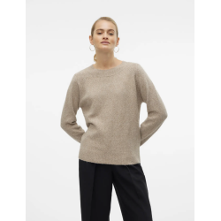 VERO MODA VMDOFFY O-NECK BLOUSE SEPIA TINT